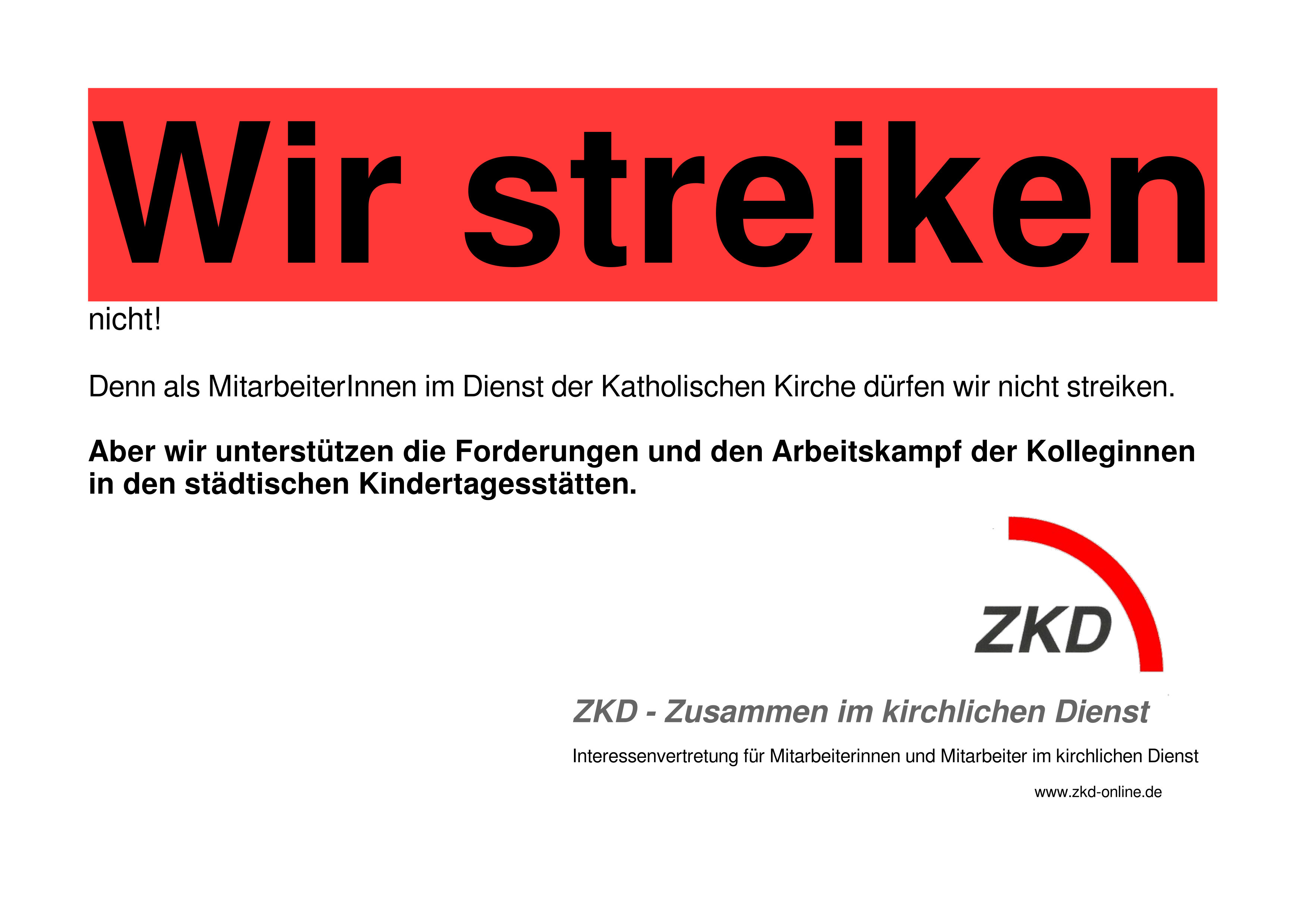 Wir streiken nicht